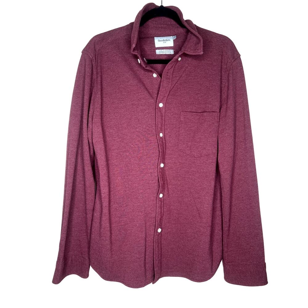 Goodfellow & Co Long Sleeve mens pique button up SIZE LARGE